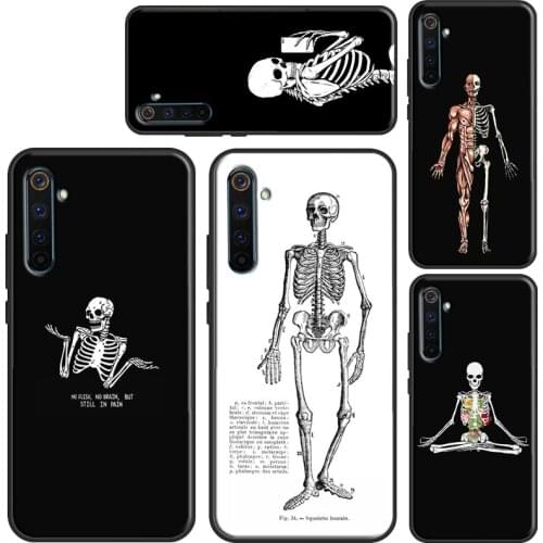 Skeleton Art Case For OPPO Realme 8 Pro 6 7 Q3 Pro C3 C11 C15 C21 GT OnePlus 8 Pro 9 Pro 7T 8T 9R Cover