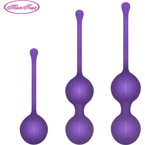 Man Nuo Safe Silicone Kegel Ball Ben Wa Ball Vagina Tighten Exercise Machine Vaginal Geisha Ball Intimate Sex Toys for Women
