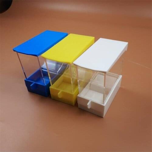 10PC Blue Color Dental Orthodontic Dentist Cotton Roll Dispenser Holder Press Type Box