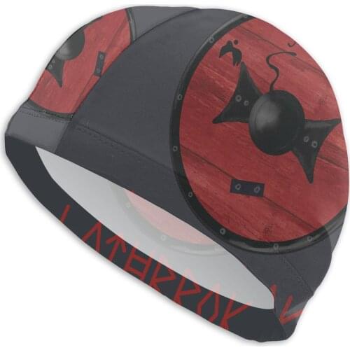 Mens Nordic Swimming Cap VIKING SHIELD EARL RAGNAR Bath Caps Swimwear For Swimming Pool
