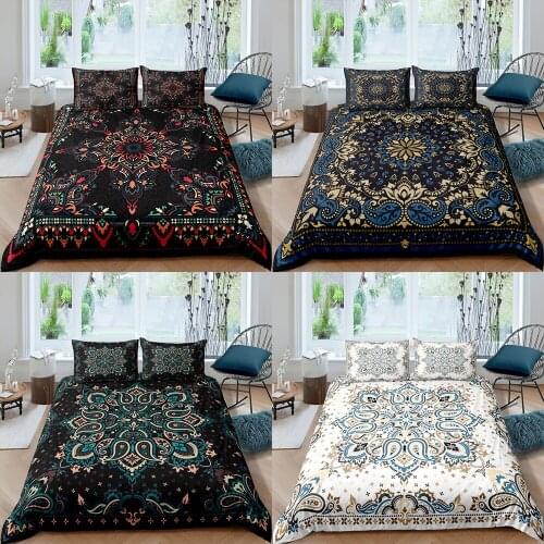 Home Textiles Luxury 3D Paisley Duvet Cover Set Pillowcase 2/3 Pcs Kids Bedding Set AU/EU/UK/US Queen and King Size Bedding