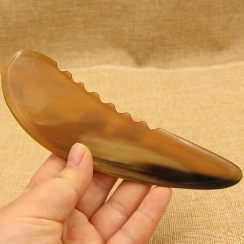 Gua sha massage tool Natural White Yak Horn Guasha Massager Manual Care Therapy Tool Legs Scraping Massage Plate Piece Neck Back
