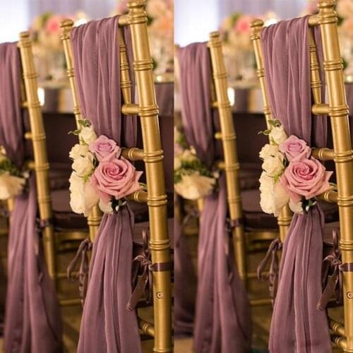 Customized Wedding Chair Sashes Celebration Birthday Party Event Chiavari Chair Decor Wedding Chair Sashes Bows 200*65(2 Pieces)