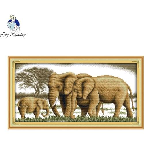 Joy Sunday A Happy Family Modern embroidered Needlework Embroidery Stamped Counted Cross Stitch beginner cross stitch Home Decor