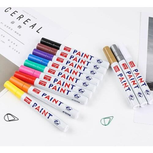Colorful Sign Waterproof Car Tyre Tire Tread CD Metal Permanent Paint Marker Oily Marker DIY Art Marker Pen Quick-dry Oil Ink
