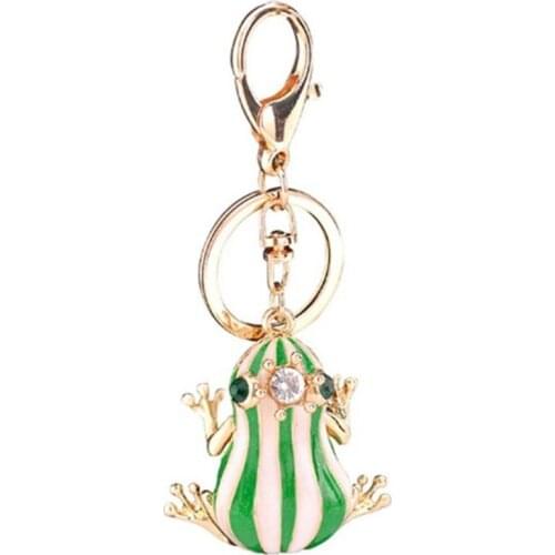 Fashion Holder Car Handbag Green Chic The Frog Prince Jewelry Keyring Keychain Key Chain Pendant