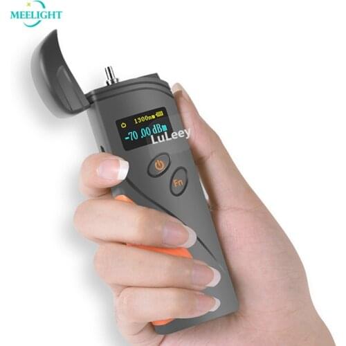 Multi-Function Mini Optical Power Meter High-Precision 6Wavelength SC/ST/FC LED Light lithium battery