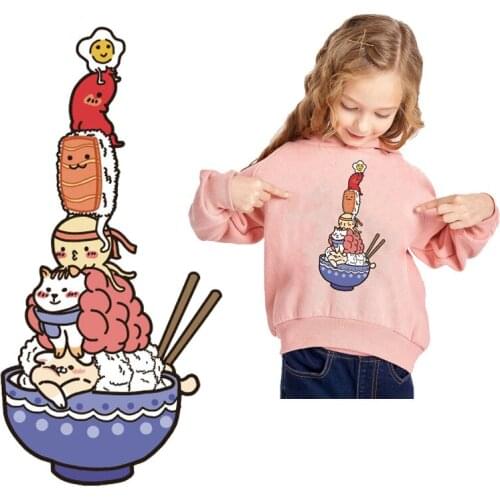 Cartoon animals diet Iron on transfer for clothing vinyl iron on heat transfer thermo Stickers patches on clothes stripes fabric