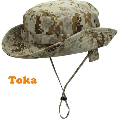 Mens Fishing Cap Canvas Breathable Hats Unisex Face Hat Adjustable Drawstring Hiking Walking Tactical Hunting Multicam AOR1 Caps