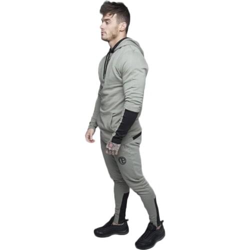 Men Tracksuit Sets Autumn Winter Running Set Men Sport Suits Hoodies Pants Sets Sweatshirt +Sweatpants Gym Fitness Sportswear