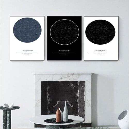 Of The Star Wall Art Picture For Anniversary Gift Canvas Painting Custom Night Sky Map Christmas Decor Print Personalized Map