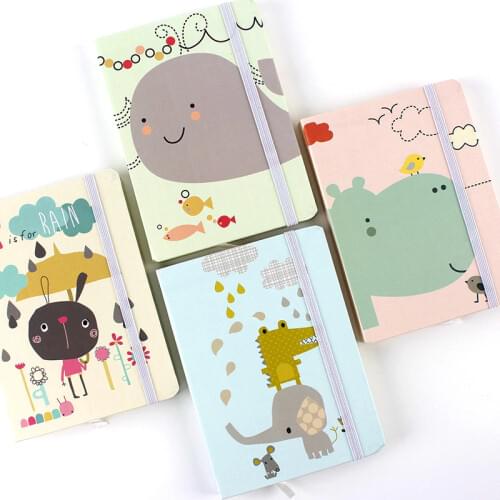 New Diary Notebook A5 Hard Surface Copy Cover 96 Sheets Cute Cartoon Creative Notepad Book Note book Office School Supplies Gift