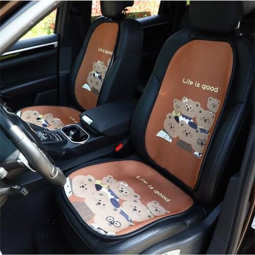New Arrival Four Seasons Summer Car Seat Cushion Breathable Mesh Ice Silk Car Interior Seat Cover Pad Interior Decorations Cute