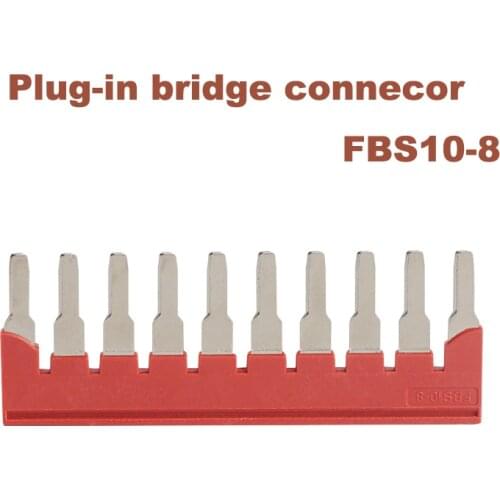 FBS10-8 Spring Terminal Central Connector Strip ST-6 Din Rail Terminals Block Plug-in Bridge Center Short Connection Bar