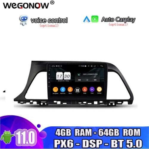 PX6 DSP IPS Android10 For Hyundai SONATA 2015 2016 2017 4GB RAM 64GB ROM Car DVD Player GPS Map TM AM Radio wifi Bluetooth 5.0