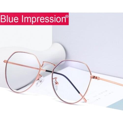 Blue Impression DESIGN Men Anti Blue Light Blocking Glasses UV400 Glasses For Computer Aluminum Legs optical glasses BL625021