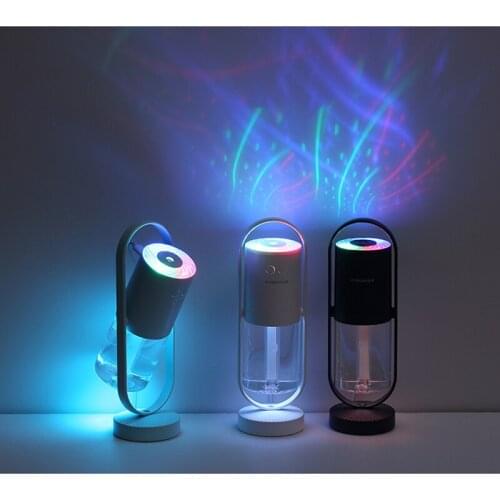 200ml Air Humidifier Home Magic Shadow Lights Ultrasonic Car Mist Maker Mini Office USB Aromatherapy Essential Oil Diffuser
