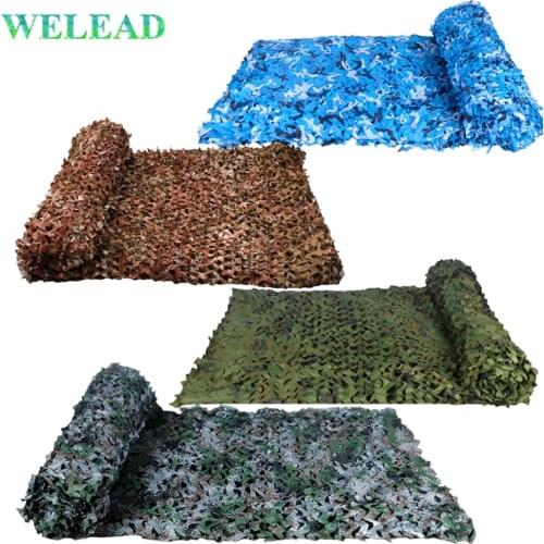 WELEAD 1.5x3M Reinforced Camouflage Net Military Mesh Black Camo Photo Shade Car Cover Garden Awnings Hide Hunting 1.5x3 1.5*3M