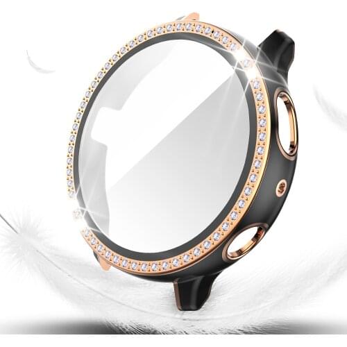 Screen Protector Two-color PC Cover for Samsung Galaxy Watch Active 2 40mm 44mm Case Scratch-resistant Glass Film Bumper Shell