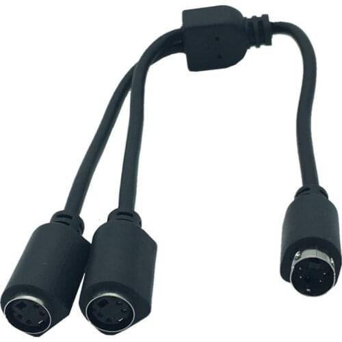 0.25M Y Cable Adapter Splitter S-Video 1 Male to 2 Female Cable
