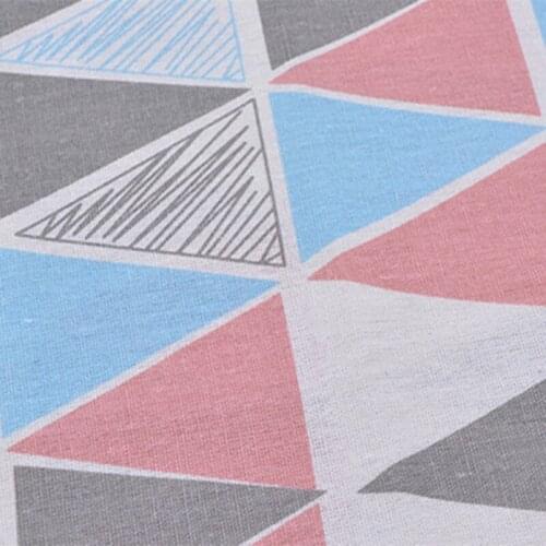100x150cm Cotton Pink white Triangle Fabric Cloth Handmade Sewing Patchwork Sofa Pillow Cover Curtain Tablecloth Bag Wallet