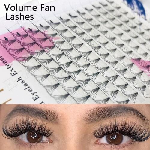 12 Rows/Case Premade Russian Volume Fans Lashes 3D~10D C/D Mink Eyelash Handmade Makeup Full Natural Long Eyelashes Extensions