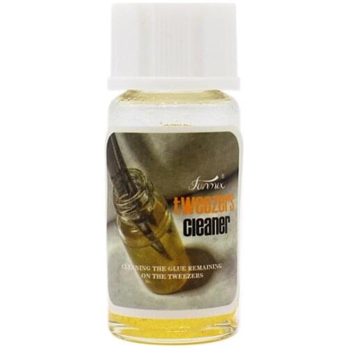 200pcs Funmix Eyelash Extension Tweezers Cleaning Tools with Remover Liquid and Sponge Ball Eyelashes Tweezers Cleaner