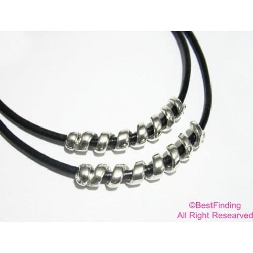 3mm Spiral tube Round leather tubes slider 3mm leather findings