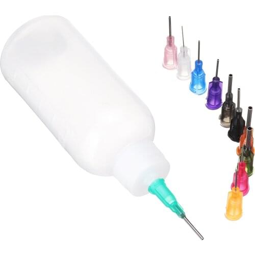 30ml/50ml Needle Bottle Transparent Needle Dispenser Bottle for Rosin Solder Flux Paste Dispenser With 11 Needles Welding Fluxes
