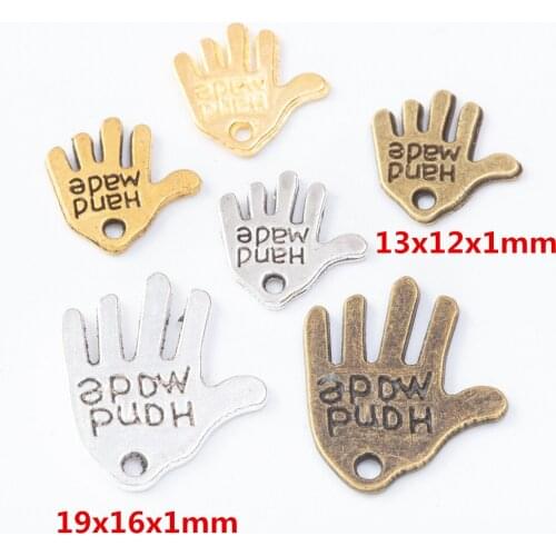 50/110 pieces of retro metal zinc alloy Hand pendant for DIY handmade jewelry necklace making 7572-7574