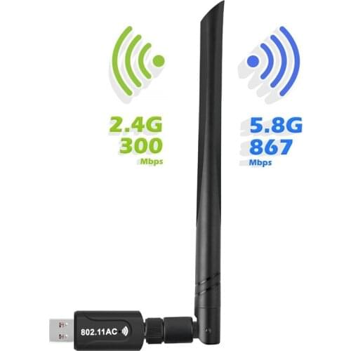 AC1200M USB WiFi Adapter USB3.0 WiFi Receiver 2.4G/5.8G RTL8812 Wireless Network Card for Laptop Desktop Computer