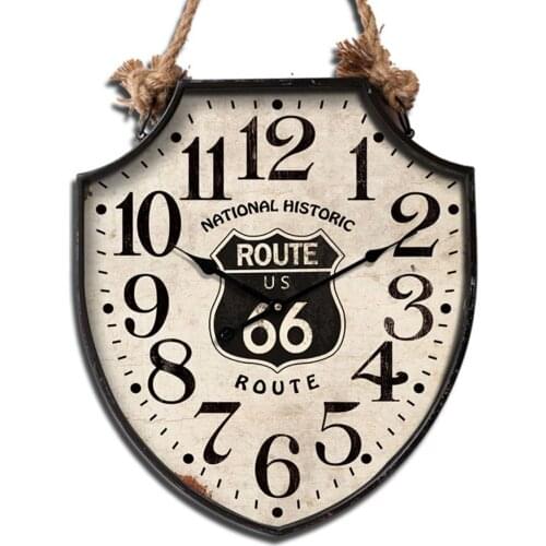 American Retro Wall Clock Modern Design Bar Decoration Creative Large Living Room Clock Silent Clocks Wall Home Decor 50Q048