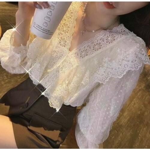 Aoxison Openwork Blouses