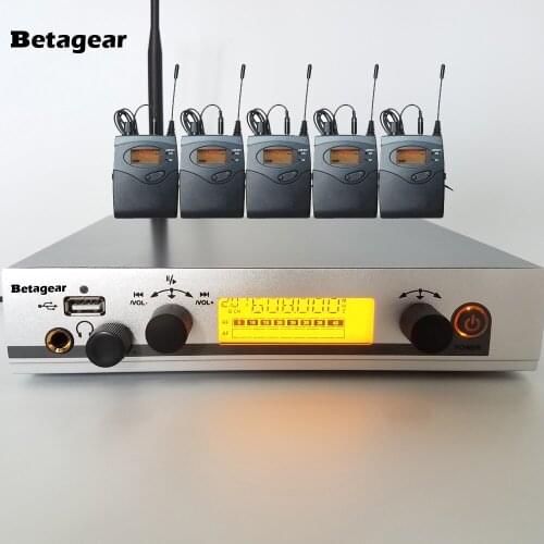 Betagear IEM300G3 5 Receiver Professional In Ear Monitor System Monitoring stage DJ PA System Stage Monitor System With Ear Buds