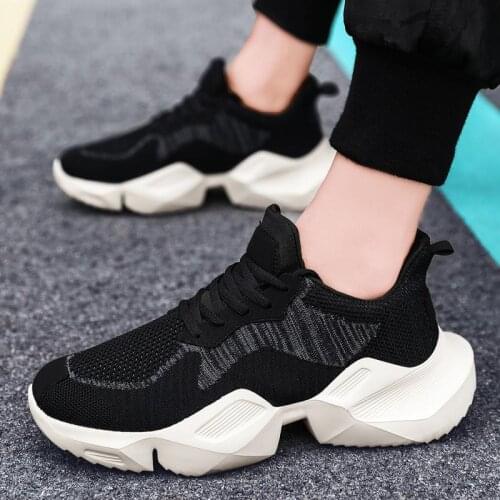 Large Size Summer Height Mens Sport Shoes Massive Sneakers Mens Running Shoes Sports for Men Black Tennis 2021 Sneackers A-855