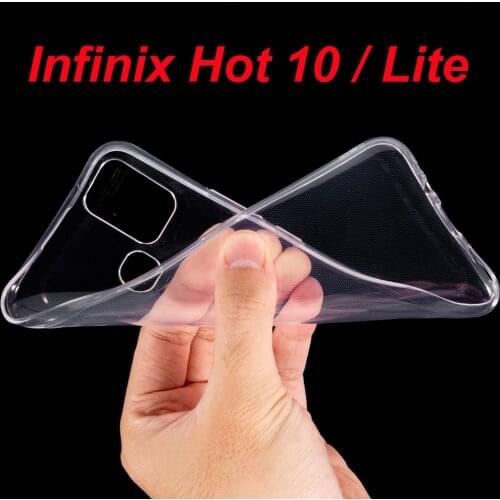 For Infinix Hot 10 Lite X657 Case Silicone Cover TPU Matte Black Phone Protector Shell For Infinix Hot 10 Capa Glass Funda Cover