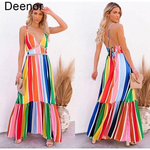 Летние платья в полоску Deenor China At AliExpress