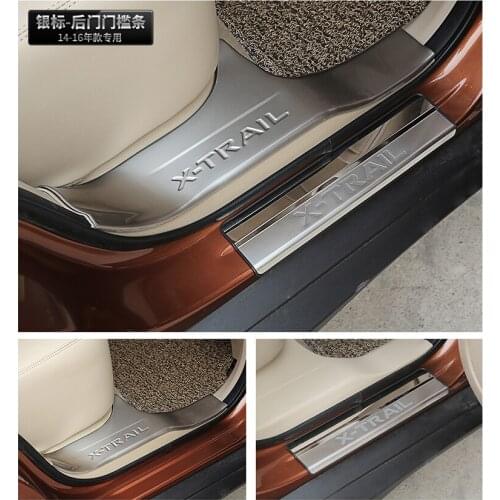 For Nissan X-Trail X Trail 2014 2015 2016 stainless steel body trim door sill welcome pedal