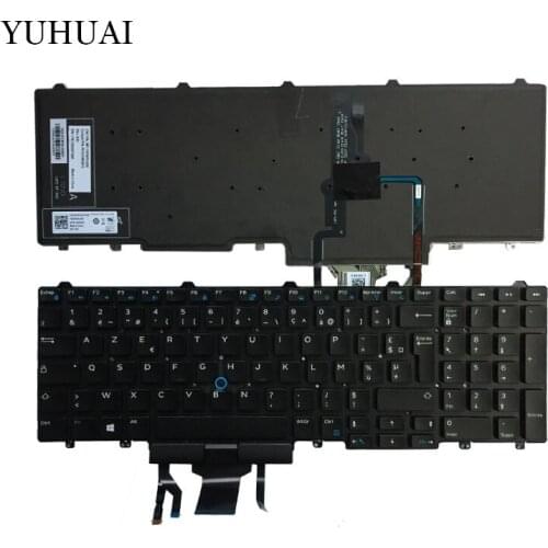 French laptop keyboard for Dell Latitude 15 5000 E5550 E5570 FR with Backlight keyboard