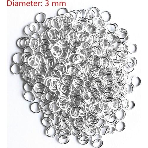 3MM 500pcs Sterling Silver Open Jump Ring Silver Components DIY Jewelry 925 silver findings opening rings