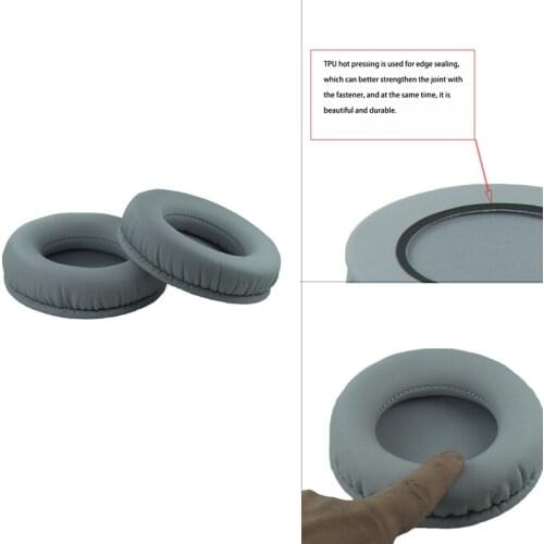 Round Protein Leather Headphone Ear Cushion Ear Muffs Earphone Accessories For 100/105/110Mm Earphone Models