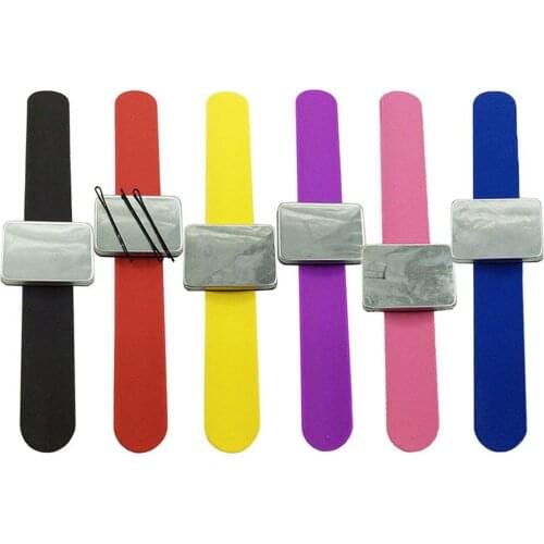 Styling Tools Beauty Salon Wrist Band Hairpin Card Magnet Pat Ring Shape Watch With Hair Clips Hairpin