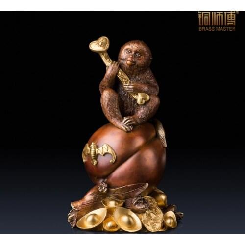 Copper copper ornaments "master" Home Furnishing Crafts Ornament accessories wishful Fushou living room decoration
