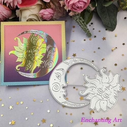 The Sun and The Moon Metal Cutting Dies 2021 New Stencils for DIY Scrapbooking/Photo Album Decorative Embossing DIY Paper Cards