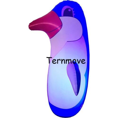 Inflatable pvc Penguin Tumbler with led ligh（for concert playground） Children Inflatable Toy Animal Balloon For Children Kids