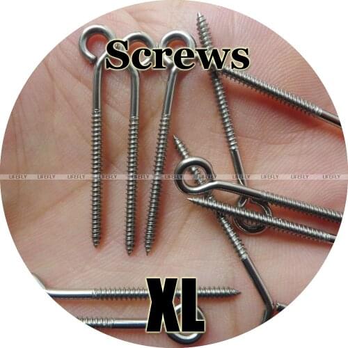 New Version) Size XL / 100 Screws, Stainless Steel, Closed Eye, Plug Hardware, Jerk Baits, Lure Making, Fishing