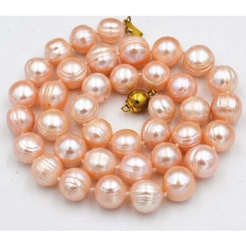 New 3strands 8-9mm bronze green freshwater cultured pearls necklace