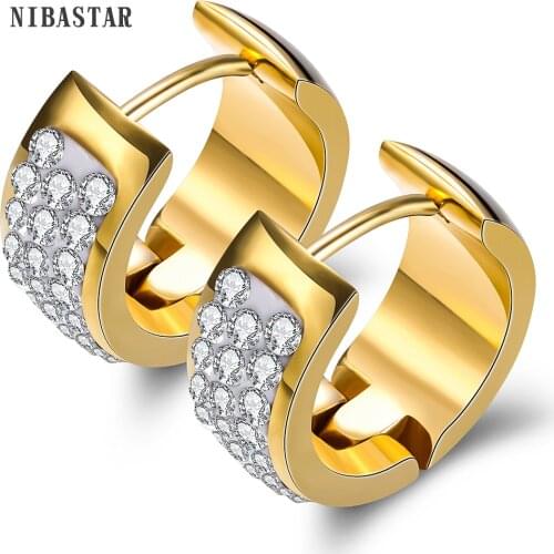 New arrival Wholesale jewelry fashion women earrings Elegant Black Gun Plated CZ Lady Earrings