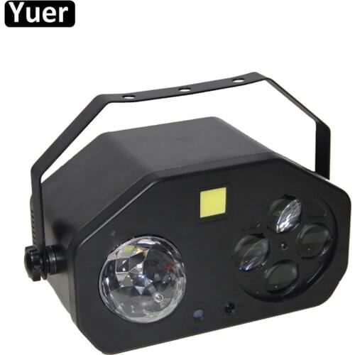 New Disco Ball Laser Strobe Spot Beam 4IN1 LED Stage Effect Light DMX512 DJ Light Sound Party Club Wedding Music Effect Lighting