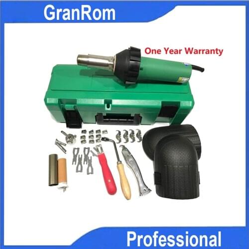 Professional 1600W Heat Gun Hot Air Torch Heating Gun Plastic TPO PVC Banner Welding Heating Element With Nozzles Knee Pads